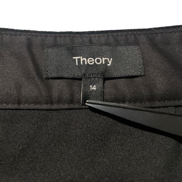Theory Velvet Wrap Mini Skirt Black Size 14 - Picture 8 of 10